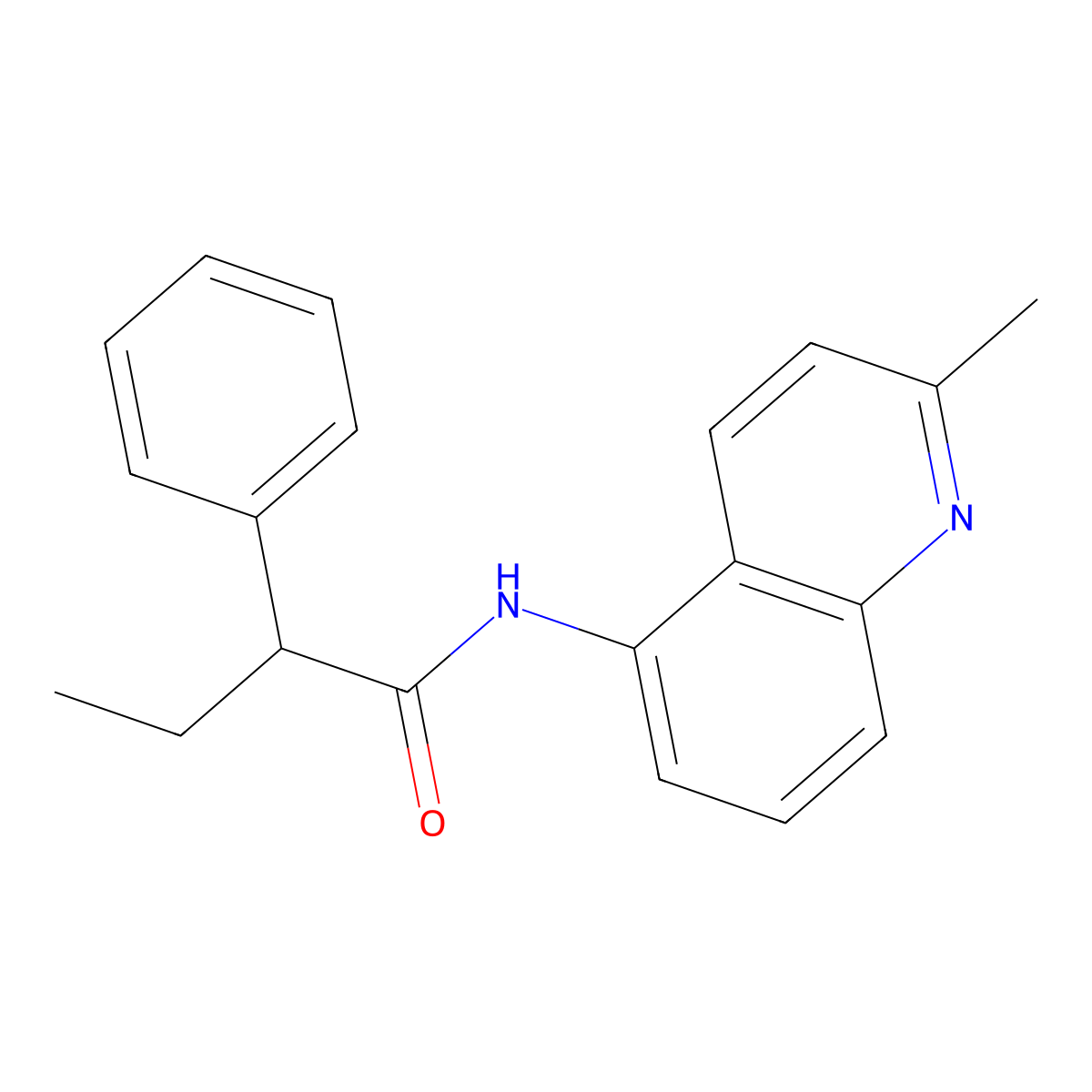 N-(2-methylquinolin-5-yl)-2-phenylbutanamide molecular structure, CAS 1207051-77-1