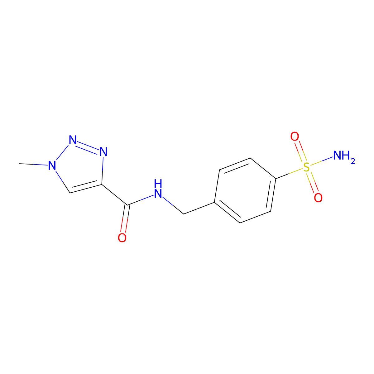 1-methyl-N-(4-sulfamoylbenzyl)-1H-1,2,3-triazole-4-carboxamide molecular structure, CAS 1207051-96-4
