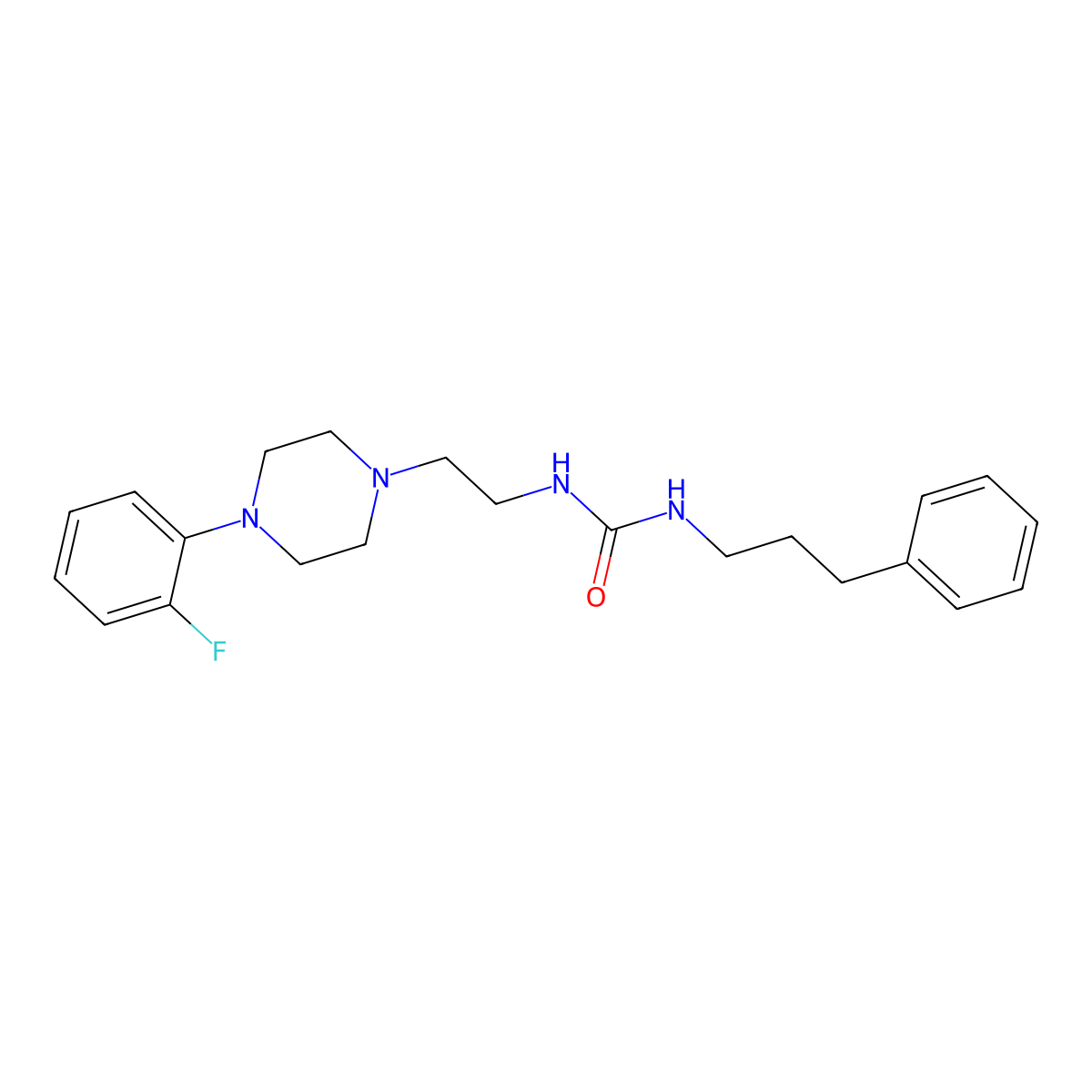 1-(2-(4-(2-Fluorophenyl)piperazin-1-yl)ethyl)-3-(3-phenylpropyl)urea molecular structure, CAS 1207051-99-7