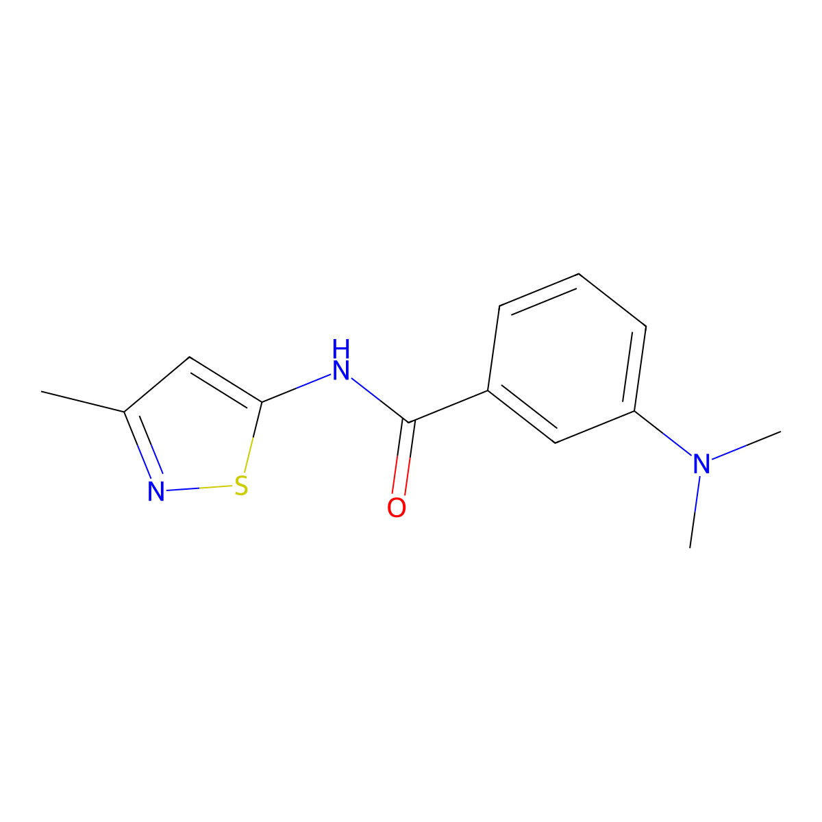 3-(dimethylamino)-N-(3-methylisothiazol-5-yl)benzamide molecular structure, CAS 1207052-17-2