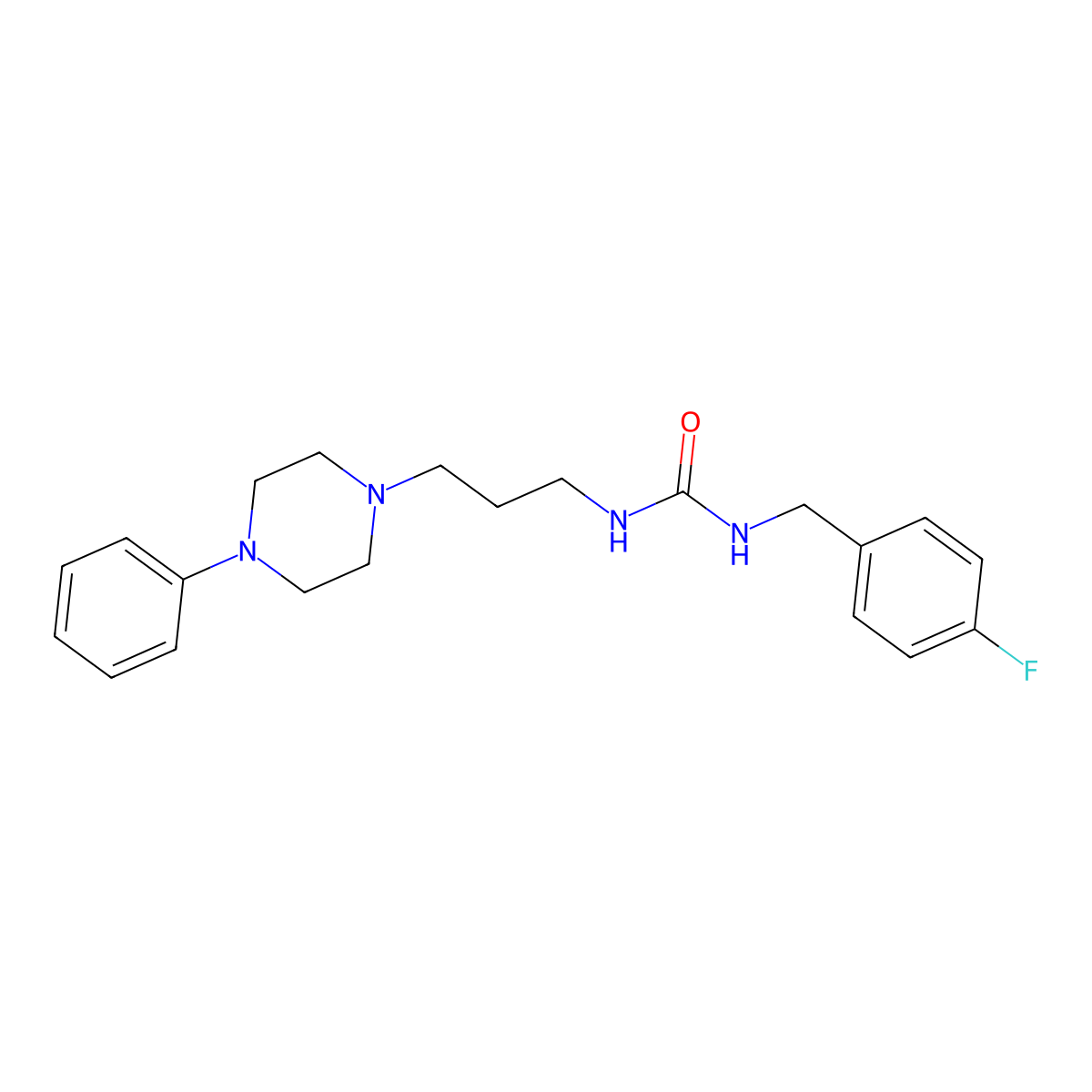 1-[(4-Fluorophenyl)methyl]-3-[3-(4-phenylpiperazin-1-yl)propyl]urea molecular structure, CAS 1207052-22-9