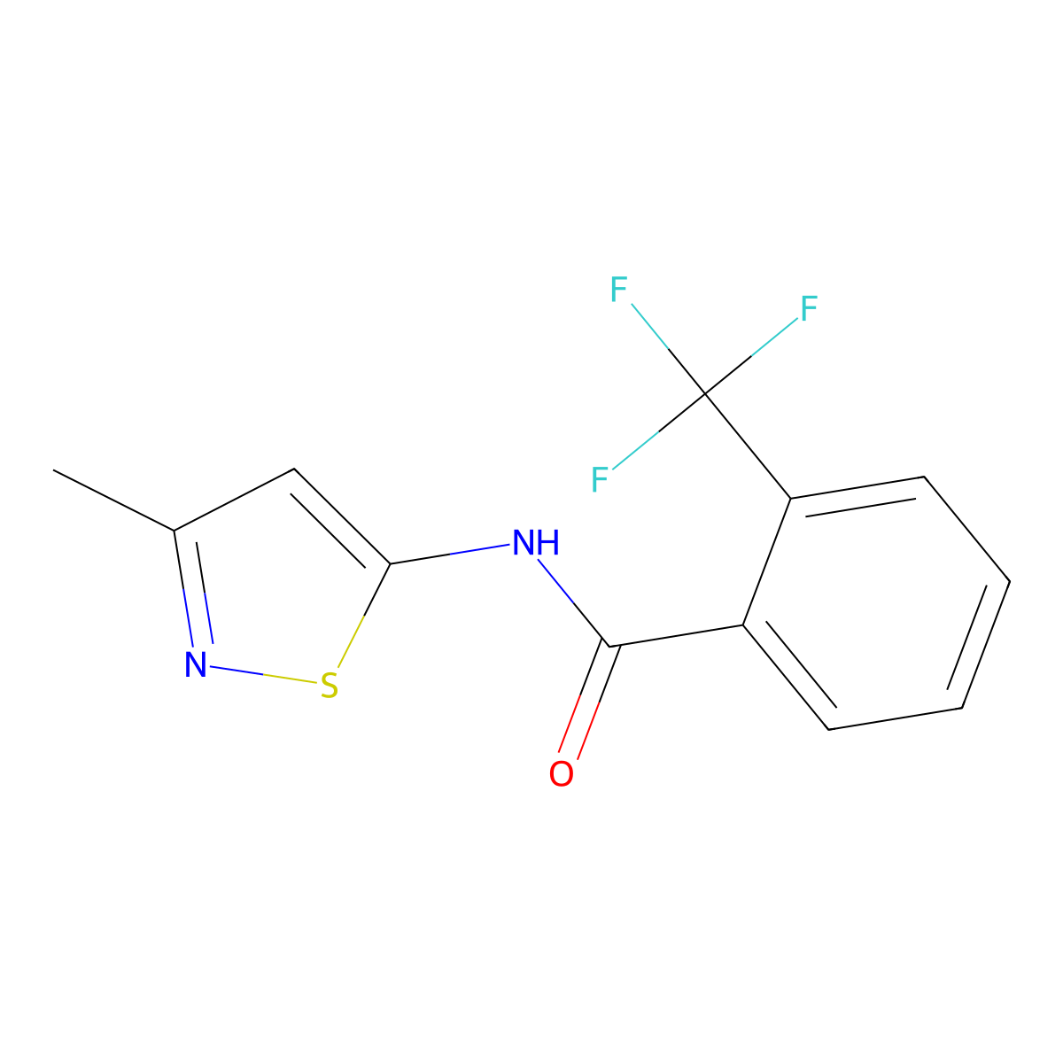 N-(3-methylisothiazol-5-yl)-2-(trifluoromethyl)benzamide molecular structure, CAS 1207052-31-0