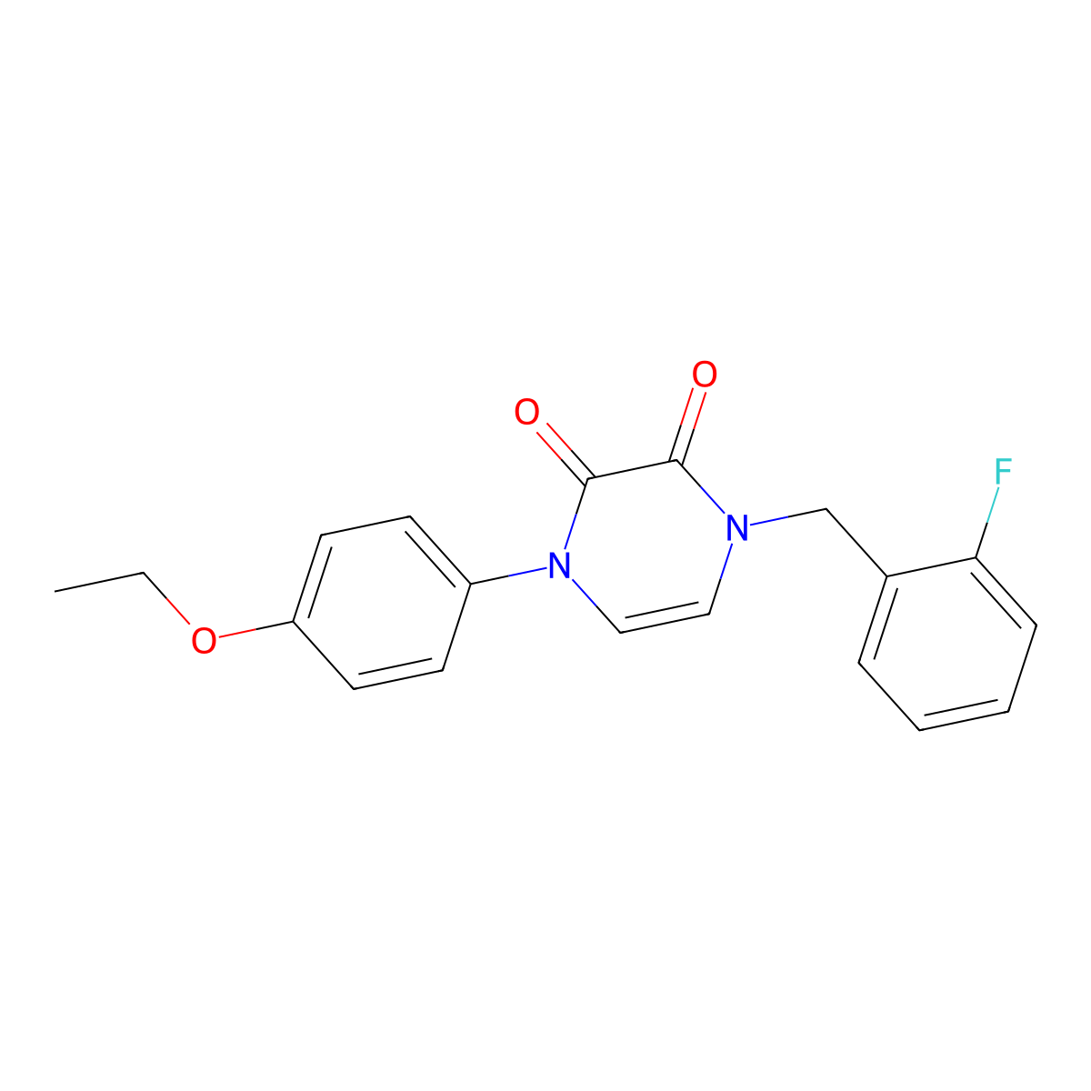 1-(4-ethoxyphenyl)-4-(2-fluorobenzyl)pyrazine-2,3(1H,4H)-dione molecular structure, CAS 1207052-83-2