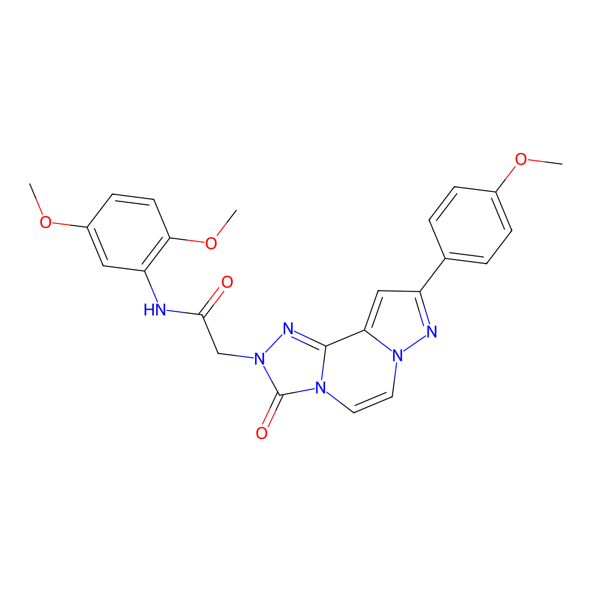 N-(2,5-dimethoxyphenyl)-2-[11-(4-methoxyphenyl)-5-oxo-3,4,6,9,10-pentaazatricyclo[7.3.0.0^{2,6}]dodeca-1(12),2,7,10-tetraen-4-yl]acetamide molecular structure, CAS 1207052-96-7