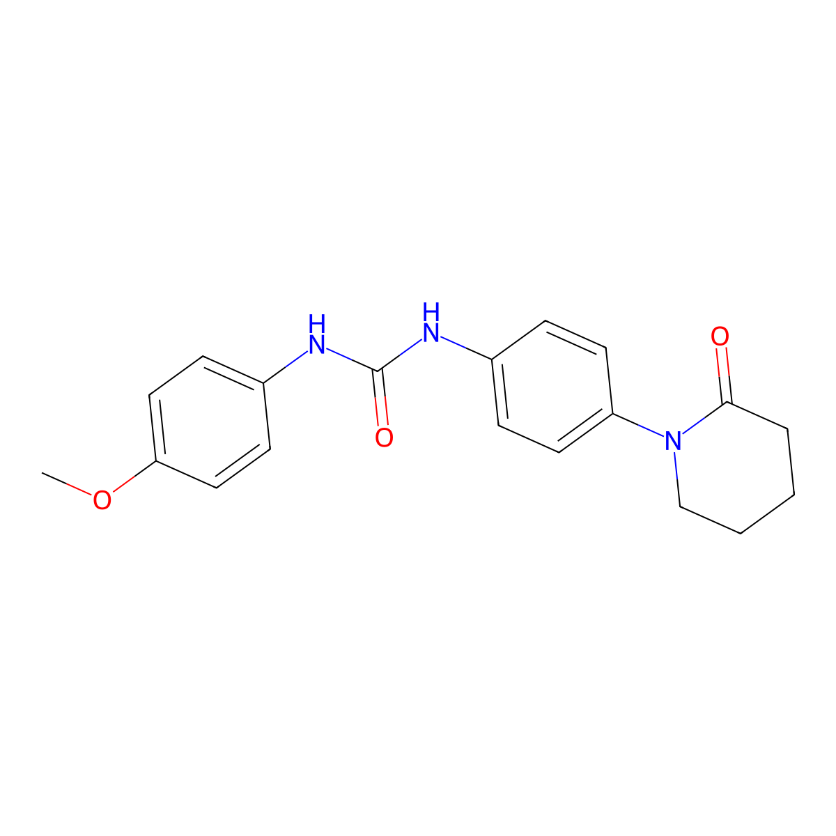 1-(4-Methoxyphenyl)-3-[4-(2-oxopiperidin-1-yl)phenyl]urea molecular structure, CAS 1207053-10-8