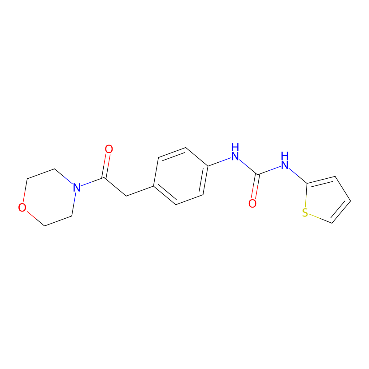 1-(4-(2-Morpholino-2-oxoethyl)phenyl)-3-(thiophen-2-yl)urea molecular structure, CAS 1207053-43-7