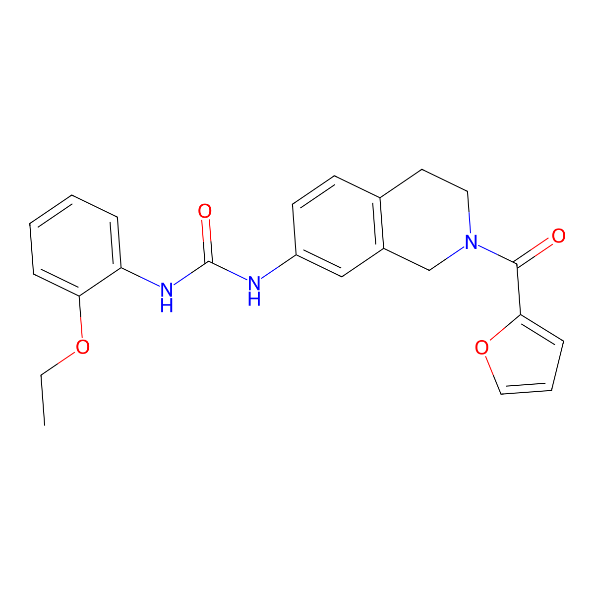 1-(2-Ethoxyphenyl)-3-[2-(furan-2-carbonyl)-1,2,3,4-tetrahydroisoquinolin-7-yl]urea molecular structure, CAS 1207053-54-0