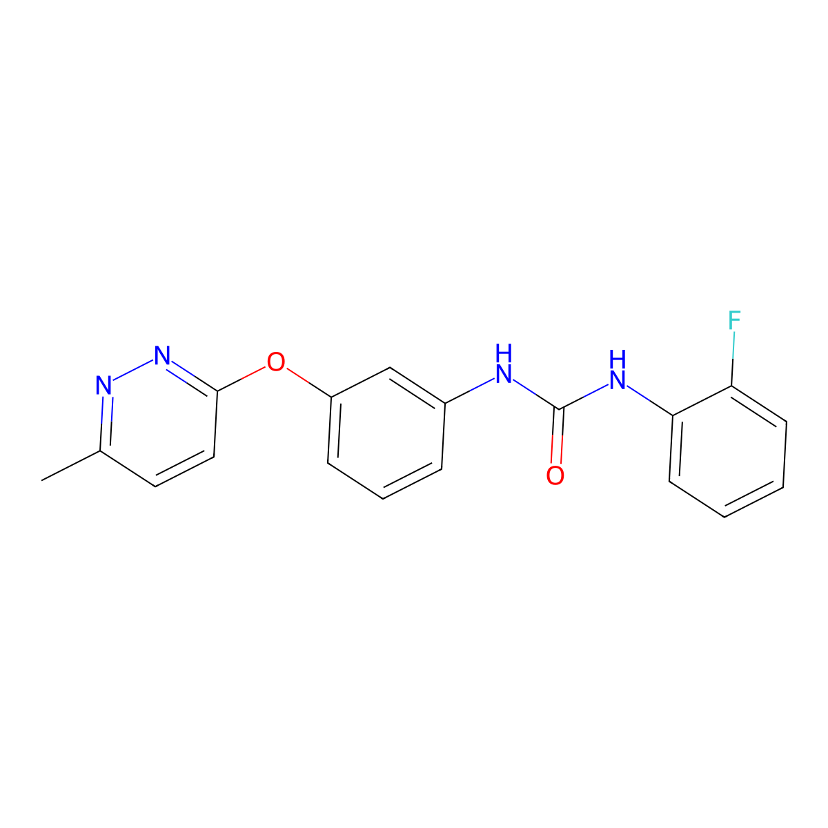 1-(2-Fluorophenyl)-3-(3-((6-methylpyridazin-3-yl)oxy)phenyl)urea molecular structure, CAS 1207053-64-2
