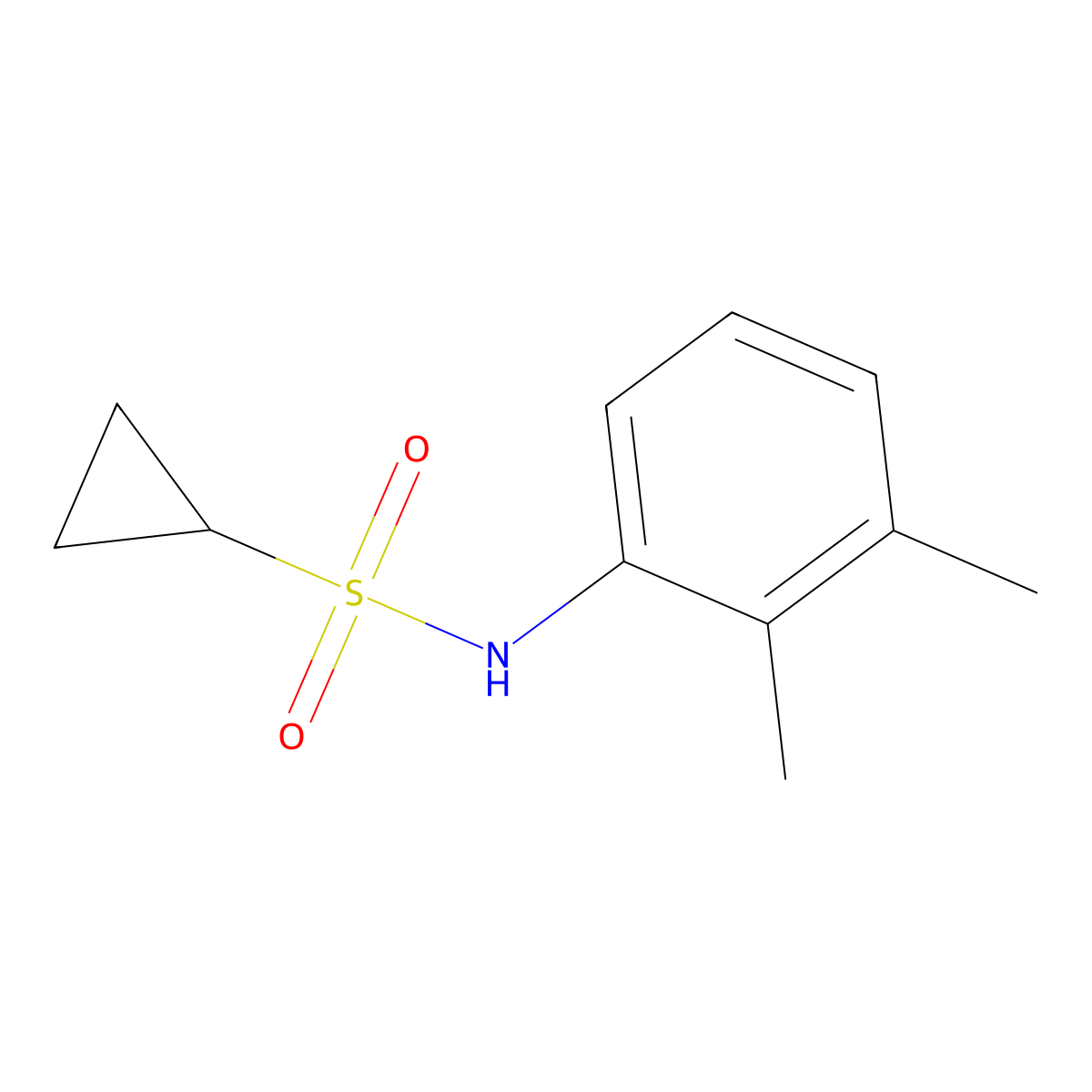 N-(2,3-dimethylphenyl)cyclopropanesulfonamide molecular structure, CAS 1207053-85-7