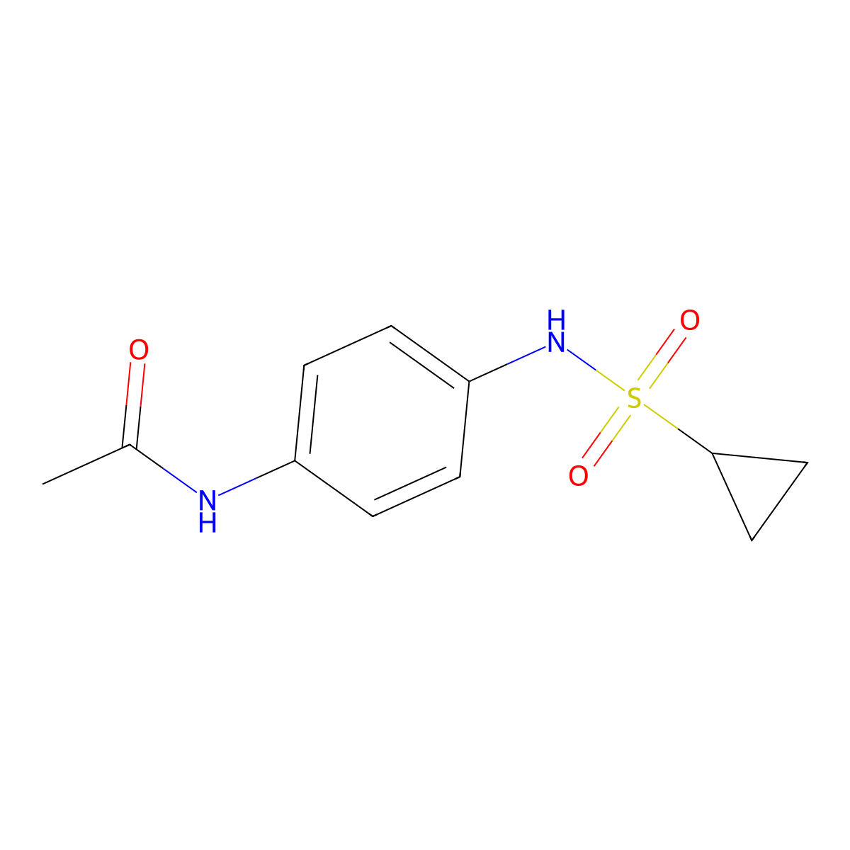 N-(4-(cyclopropanesulfonamido)phenyl)acetamide molecular structure, CAS 1207053-95-9