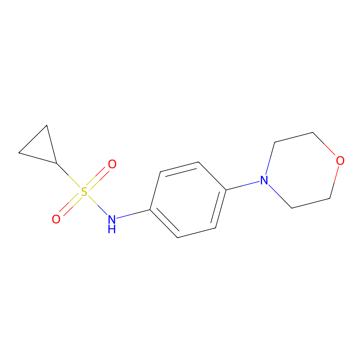 N-(4-morpholinophenyl)cyclopropanesulfonamide molecular structure, CAS 1207053-97-1