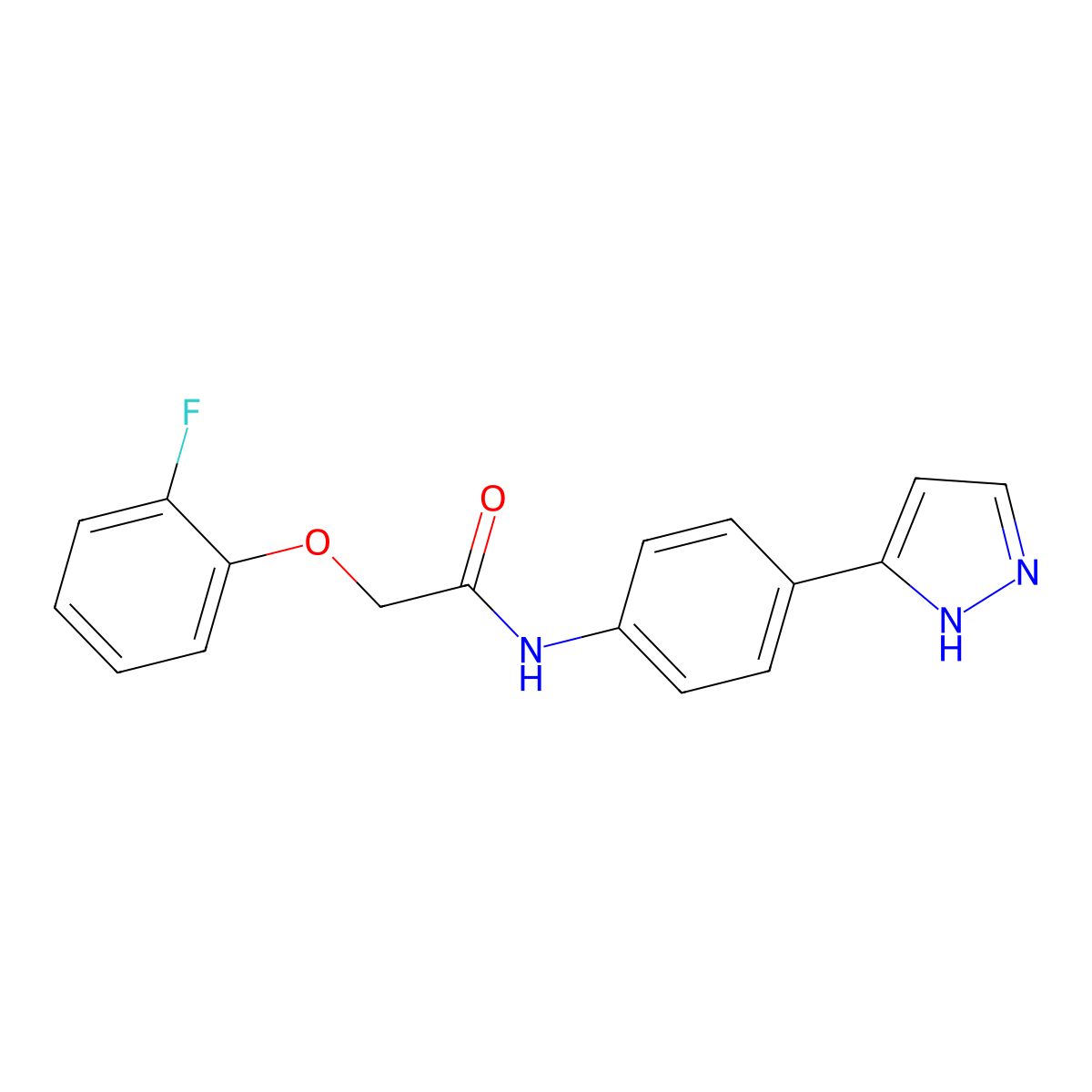 N-(4-(1H-pyrazol-3-yl)phenyl)-2-(2-fluorophenoxy)acetamide molecular structure, CAS 1207054-07-6