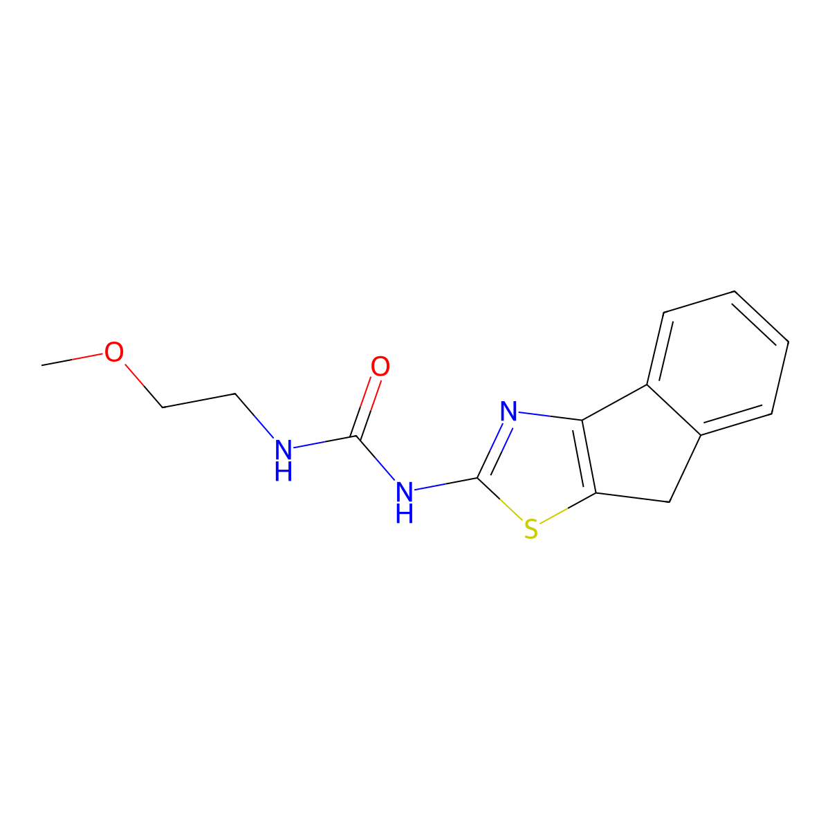 1-(8H-indeno[1,2-d]thiazol-2-yl)-3-(2-methoxyethyl)urea molecular structure, CAS 1207054-08-7