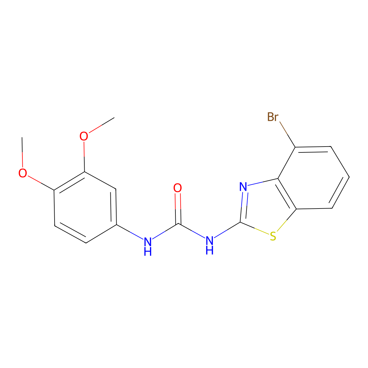 1-(4-Bromobenzo[d]thiazol-2-yl)-3-(3,4-dimethoxyphenyl)urea molecular structure, CAS 1207054-13-4