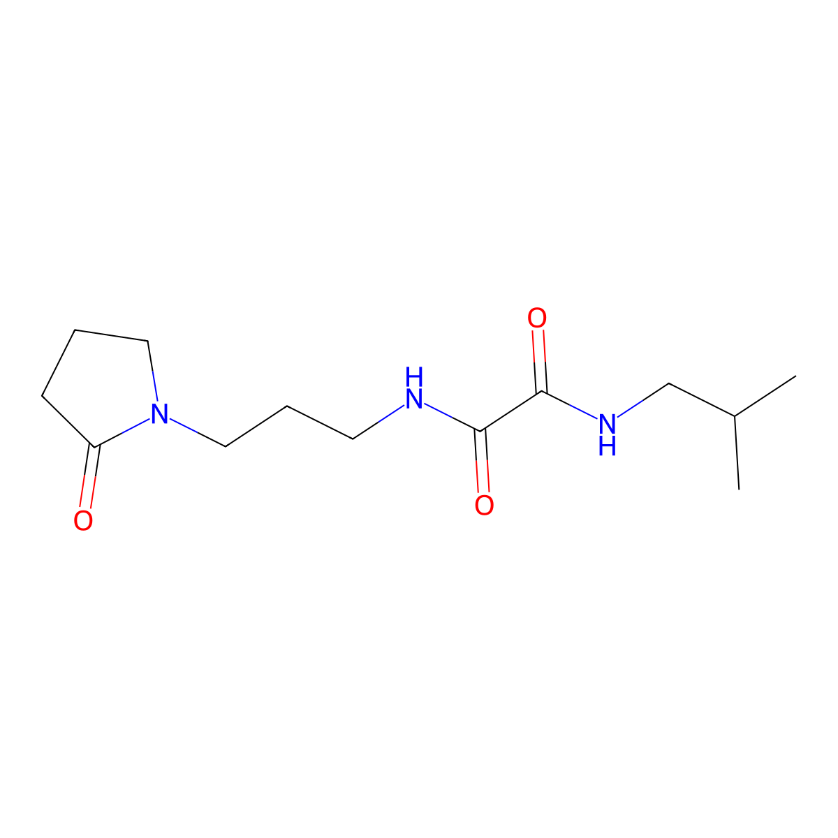 N1-isobutyl-N2-(3-(2-oxopyrrolidin-1-yl)propyl)oxalamide molecular structure, CAS 1207054-27-0