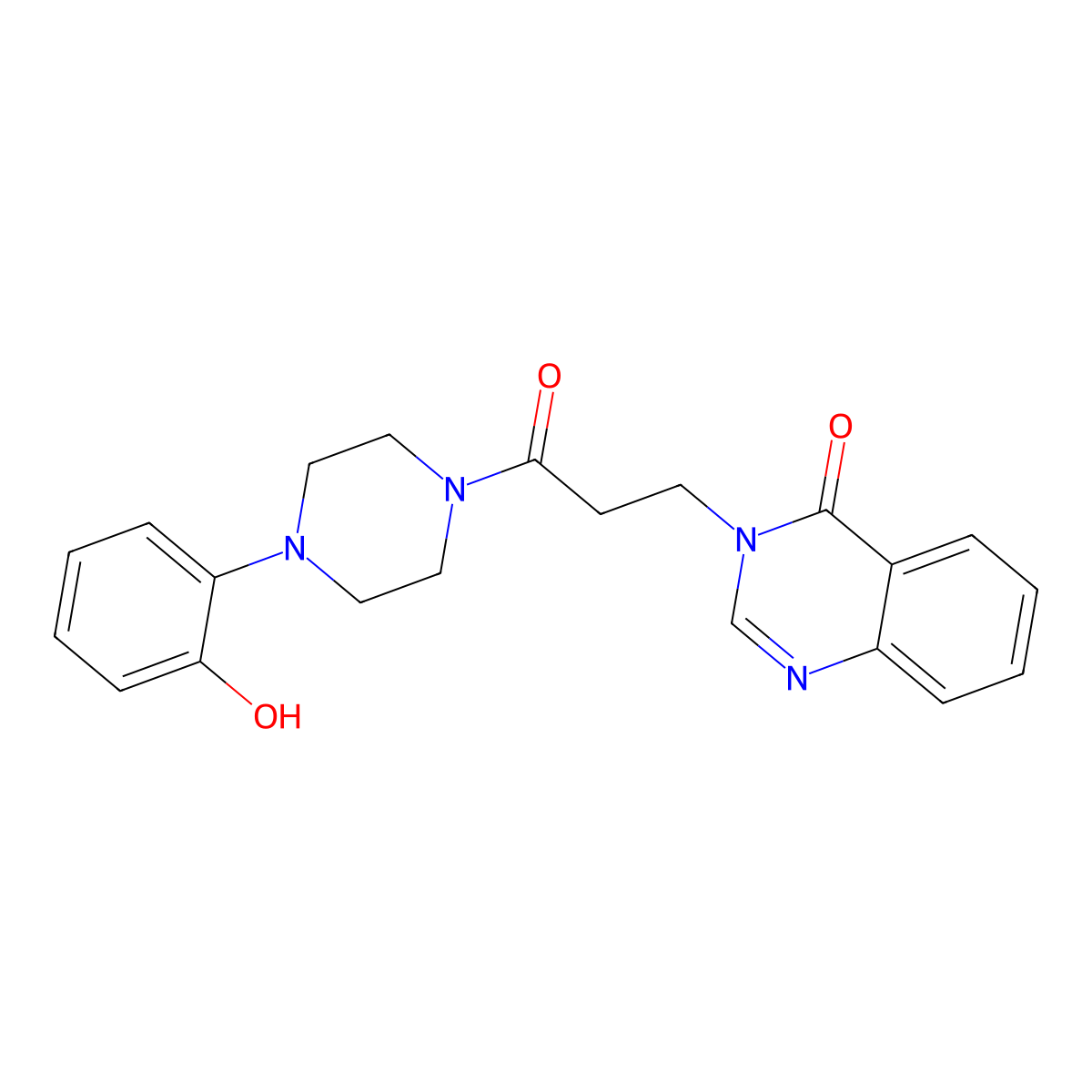 3-(3-(4-(2-hydroxyphenyl)piperazin-1-yl)-3-oxopropyl)quinazolin-4(3H)-one molecular structure, CAS 1207054-48-5