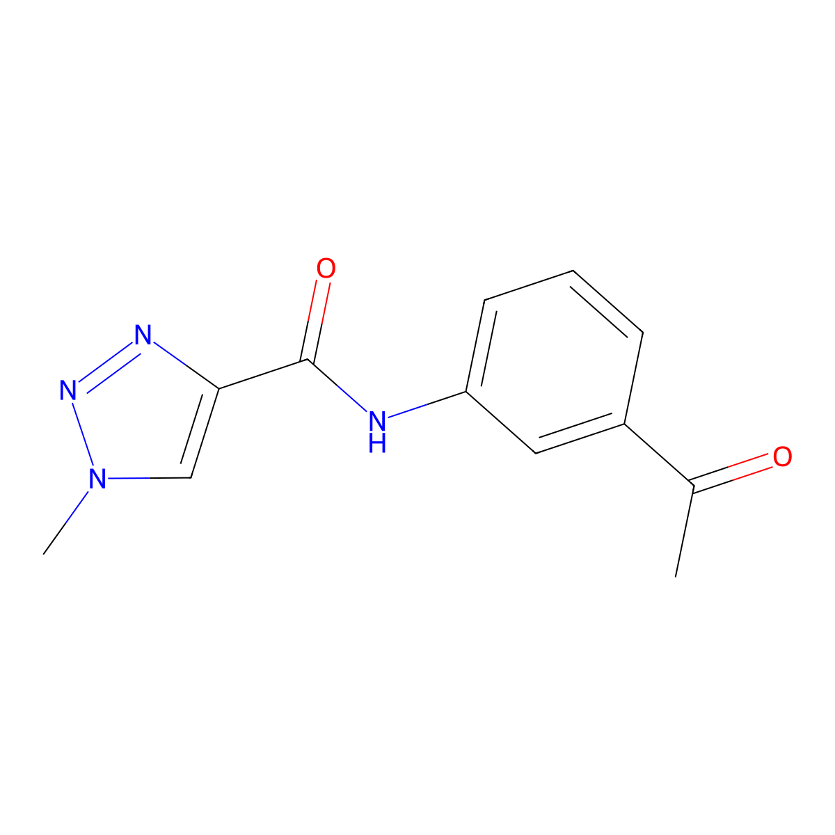 N-(3-acetylphenyl)-1-methyl-1H-1,2,3-triazole-4-carboxamide molecular structure, CAS 1207054-75-8