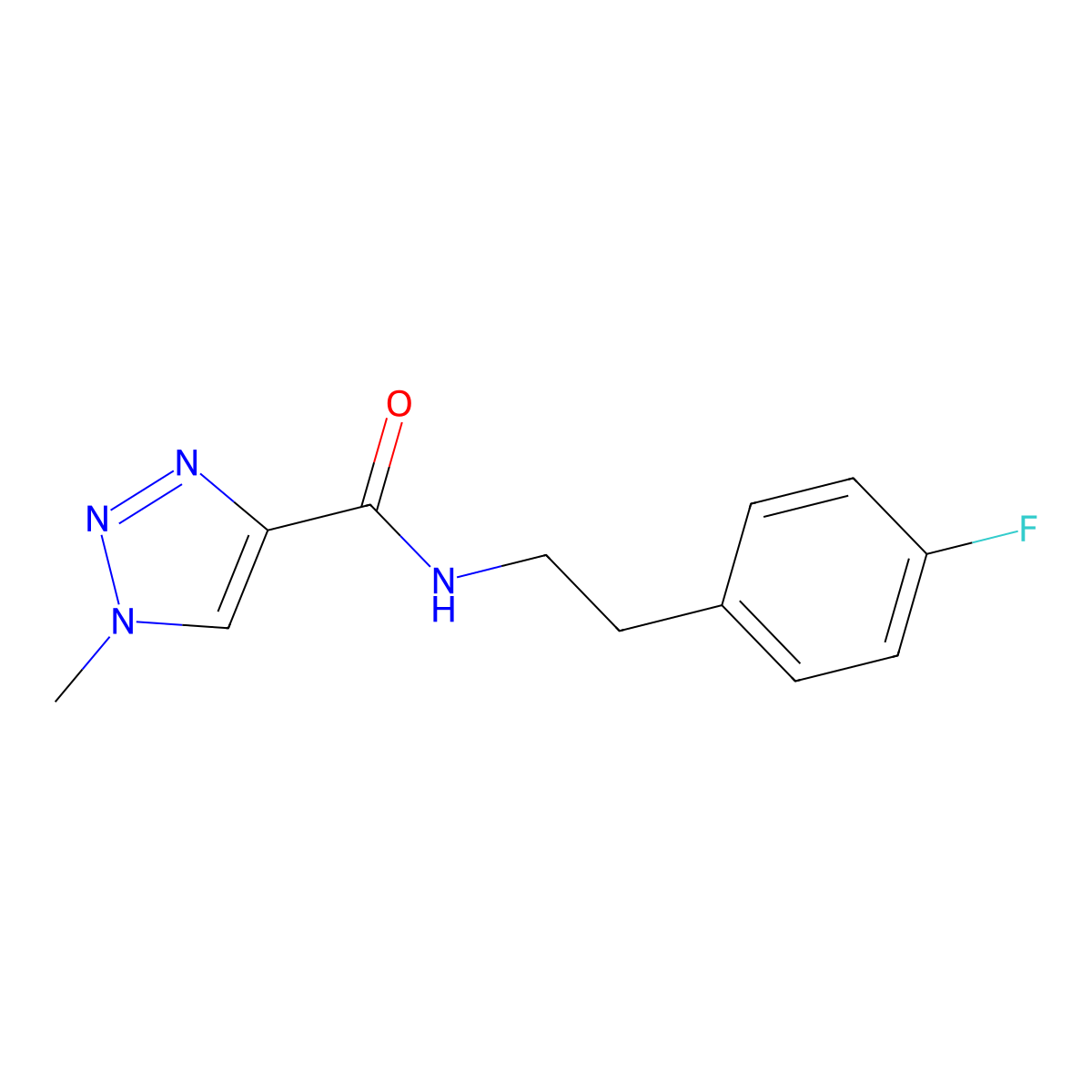 N-(4-fluorophenethyl)-1-methyl-1H-1,2,3-triazole-4-carboxamide molecular structure, CAS 1207054-76-9