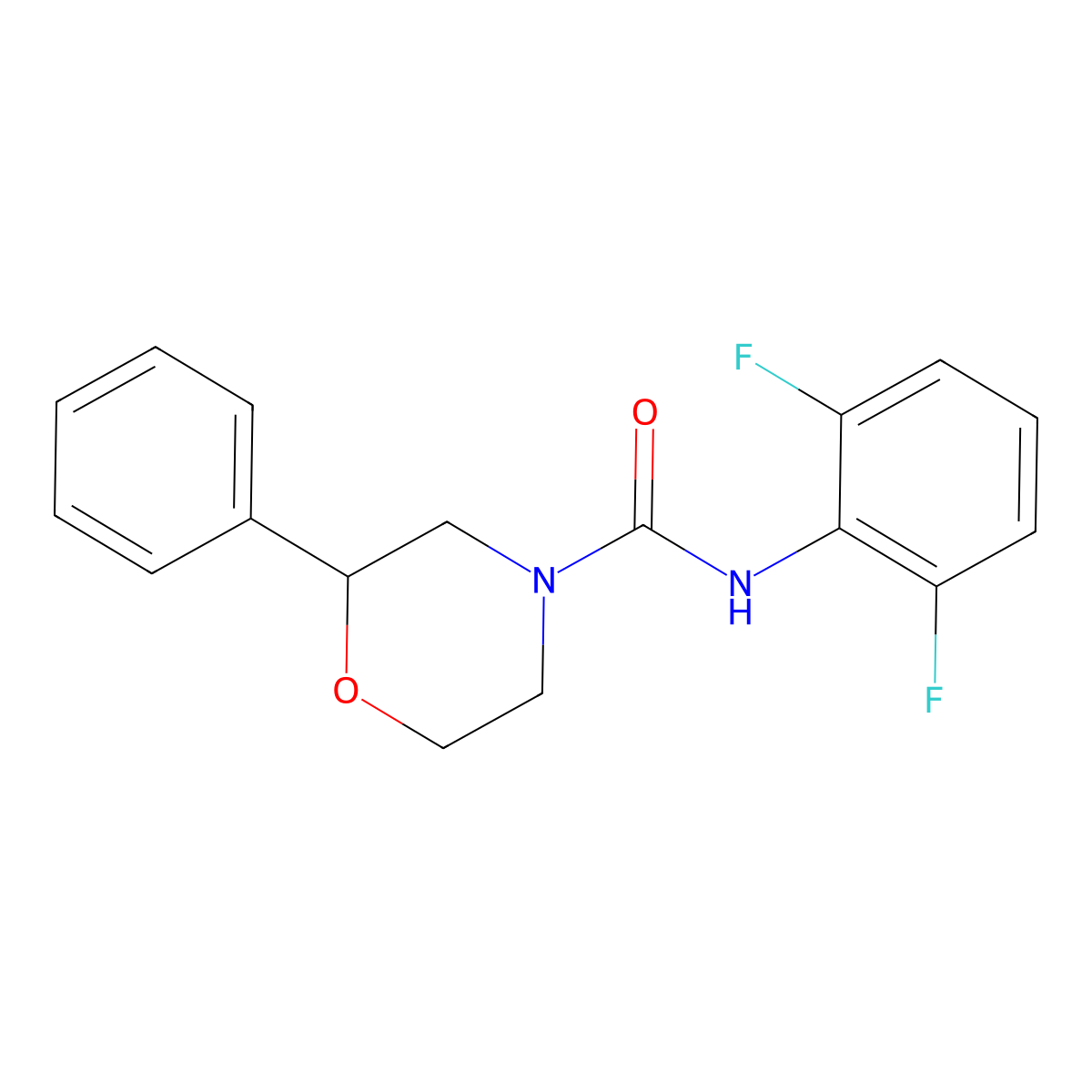 N-(2,6-difluorophenyl)-2-phenylmorpholine-4-carboxamide molecular structure, CAS 1207054-86-1