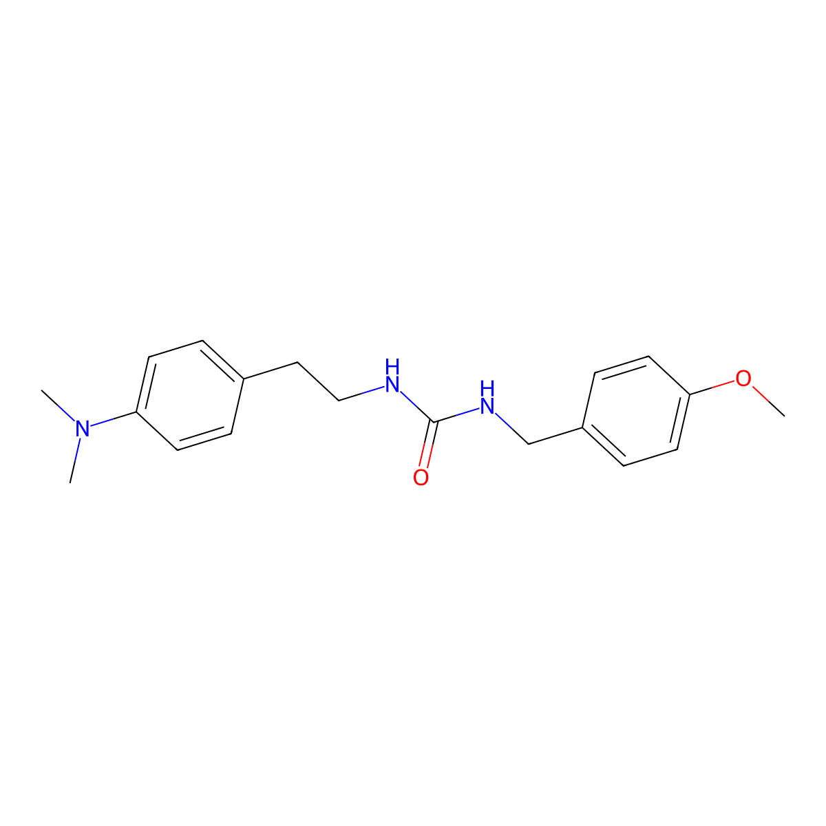 1-(4-(Dimethylamino)phenethyl)-3-(4-methoxybenzyl)urea molecular structure, CAS 1207054-94-1