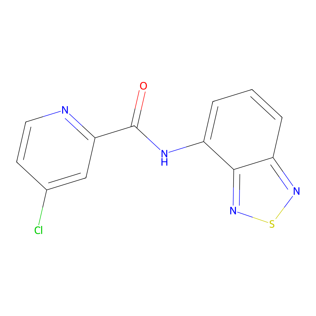 N-(benzo[c][1,2,5]thiadiazol-4-yl)-4-chloropicolinamide molecular structure, CAS 1207054-97-4