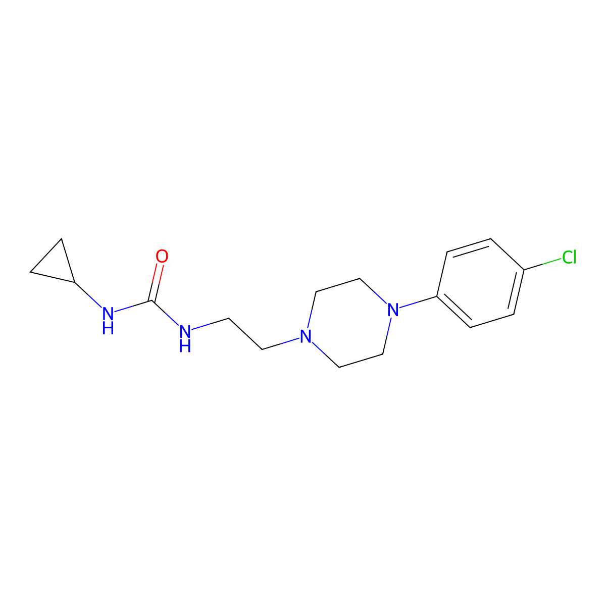 1-(2-(4-(4-Chlorophenyl)piperazin-1-yl)ethyl)-3-cyclopropylurea molecular structure, CAS 1207054-99-6