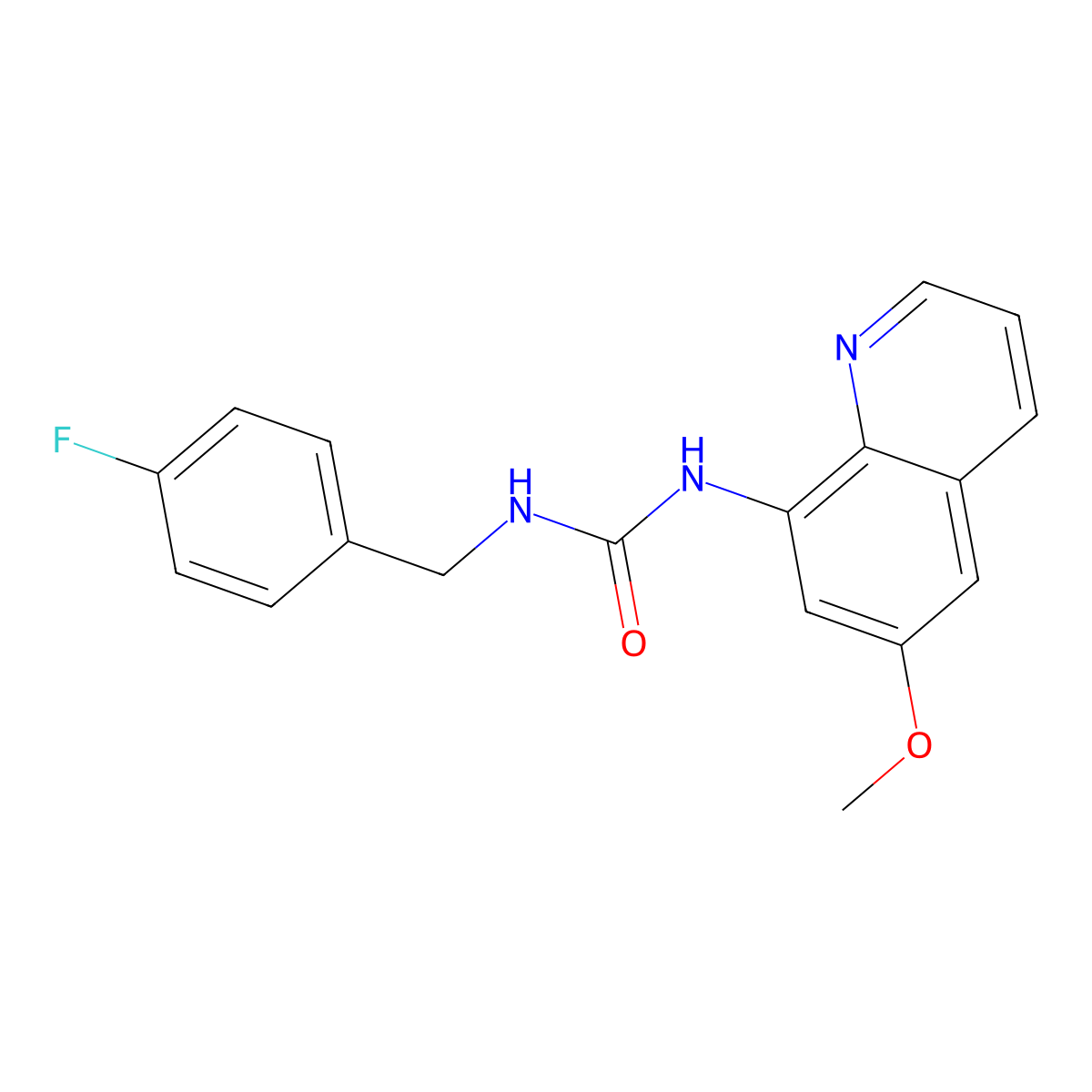 1-(4-Fluorobenzyl)-3-(6-methoxyquinolin-8-yl)urea molecular structure, CAS 1207055-17-1