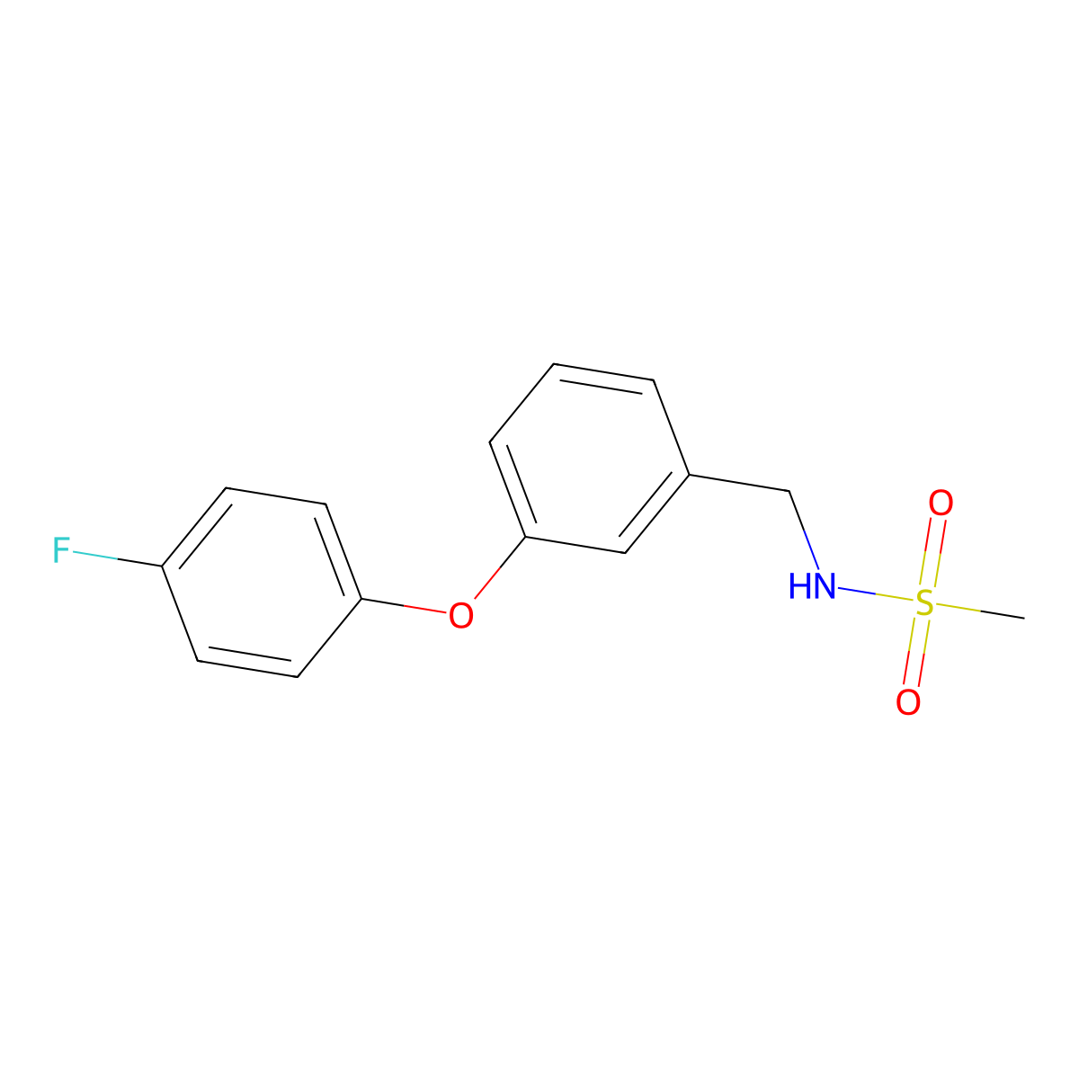 N-(3-(4-fluorophenoxy)benzyl)methanesulfonamide molecular structure, CAS 1207055-19-3