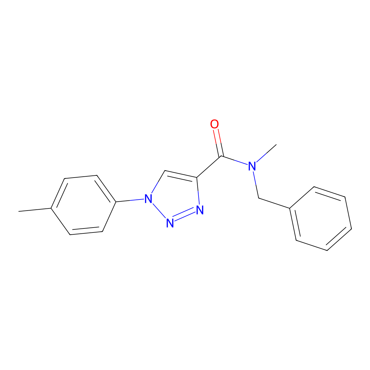 N-benzyl-N-methyl-1-(4-methylphenyl)-1H-1,2,3-triazole-4-carboxamide molecular structure, CAS 1207055-72-8
