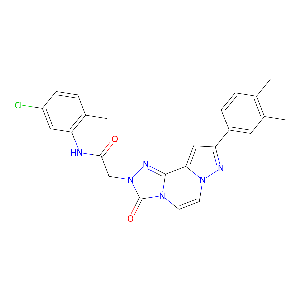 N-(5-chloro-2-methylphenyl)-2-[11-(3,4-dimethylphenyl)-5-oxo-3,4,6,9,10-pentazatricyclo[7.3.0.02,6]dodeca-1(12),2,7,10-tetraen-4-yl]acetamide molecular structure, CAS 1207055-74-0