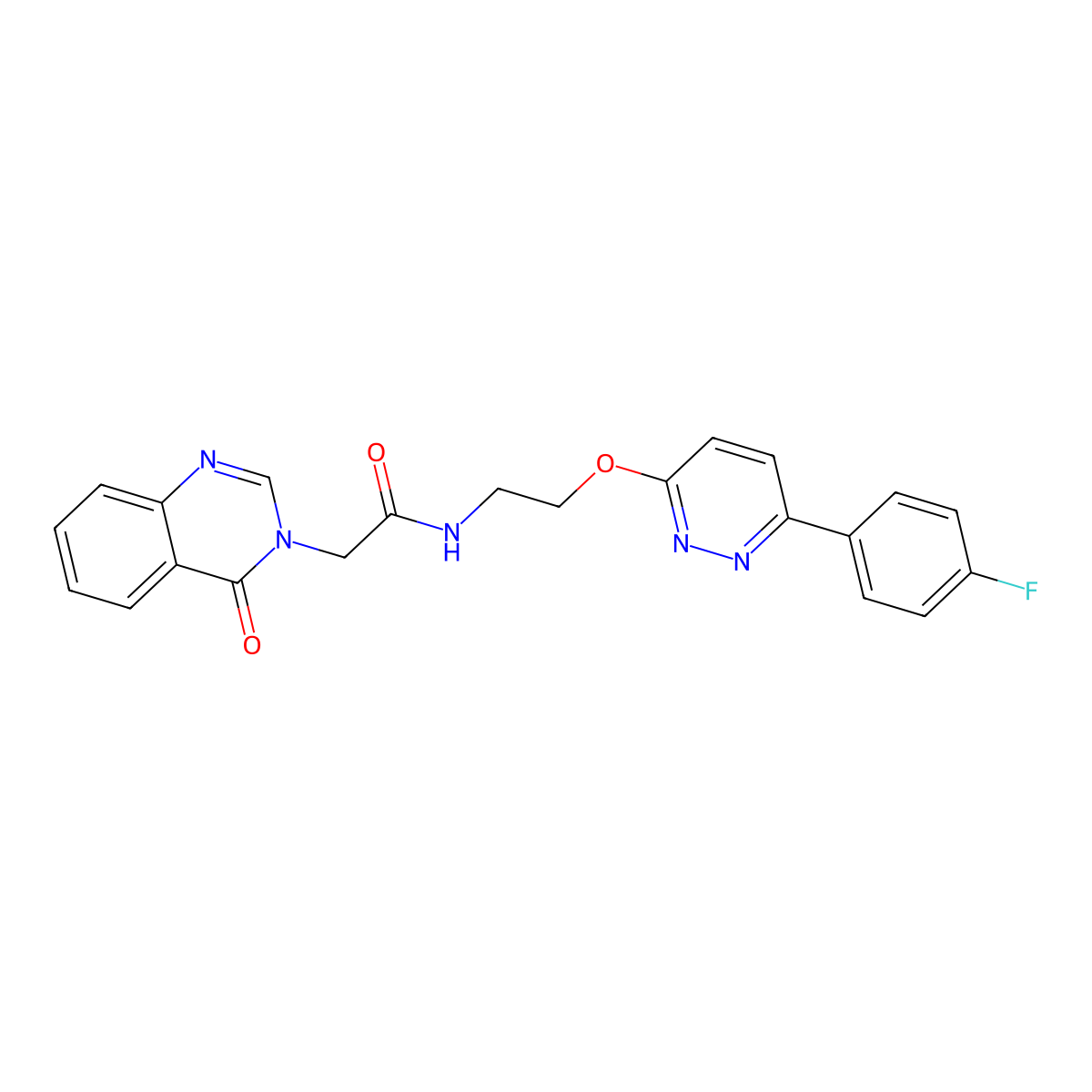 N-(2-((6-(4-fluorophenyl)pyridazin-3-yl)oxy)ethyl)-2-(4-oxoquinazolin-3(4H)-yl)acetamide molecular structure, CAS 1207055-96-6