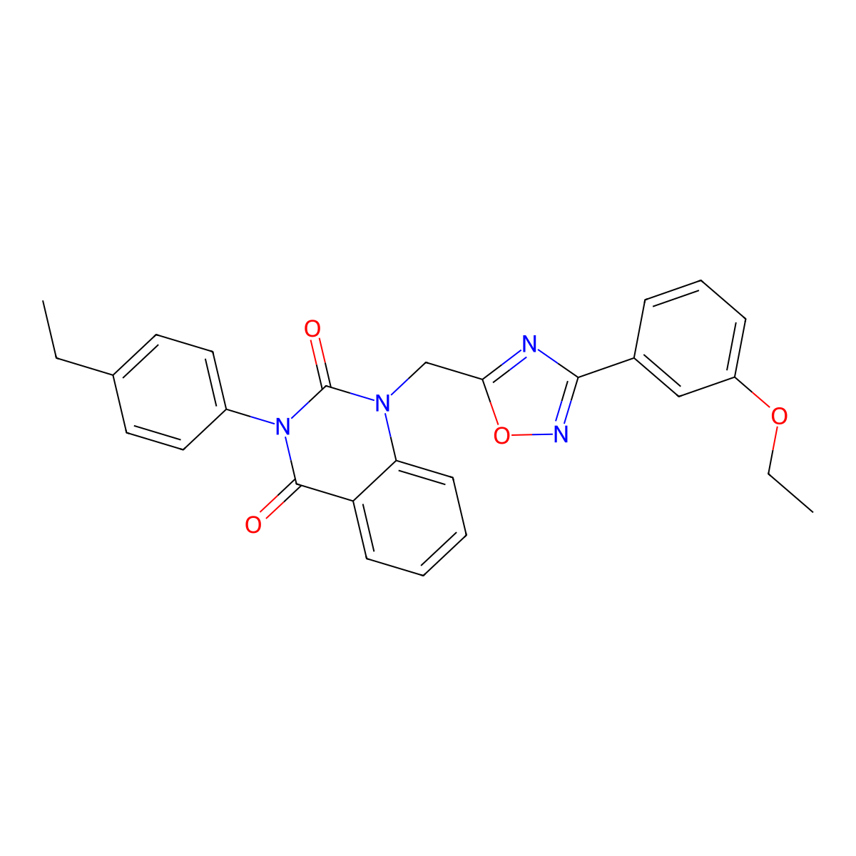 1-((3-(3-ethoxyphenyl)-1,2,4-oxadiazol-5-yl)methyl)-3-(4-ethylphenyl)quinazoline-2,4(1H,3H)-dione molecular structure, CAS 1207056-01-6