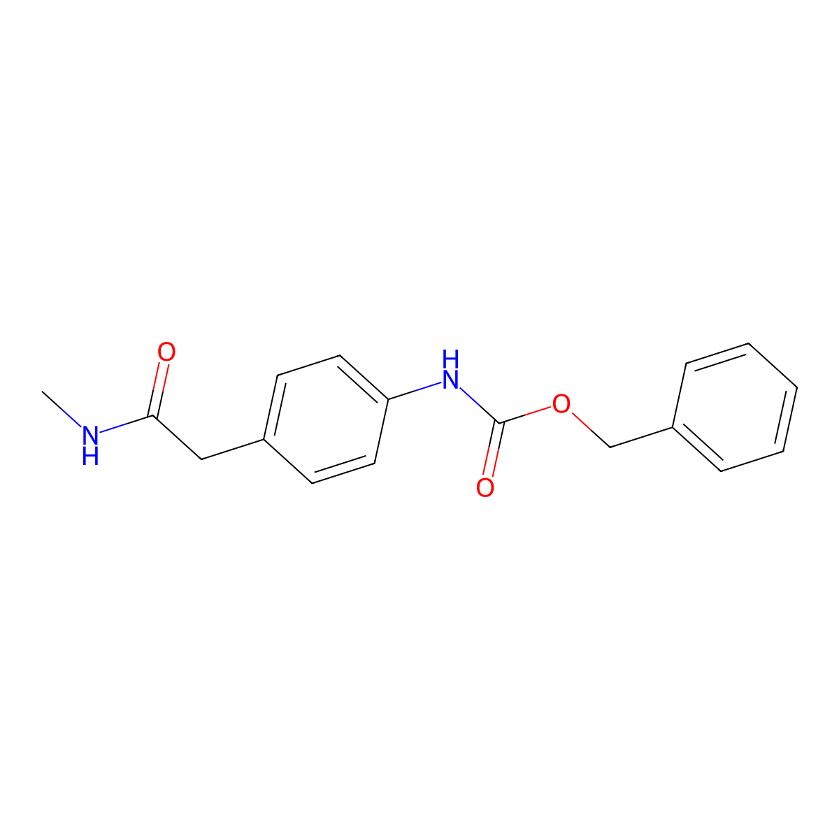 Benzyl (4-(2-(methylamino)-2-oxoethyl)phenyl)carbamate molecular structure, CAS 1207056-40-3