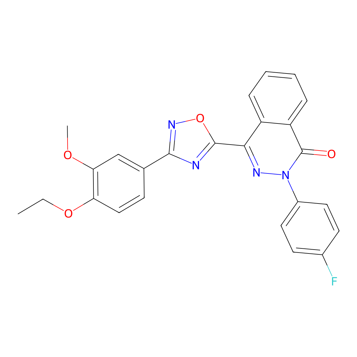 4-[3-(4-ethoxy-3-methoxyphenyl)-1,2,4-oxadiazol-5-yl]-2-(4-fluorophenyl)phthalazin-1(2H)-one molecular structure, CAS 1207056-76-5
