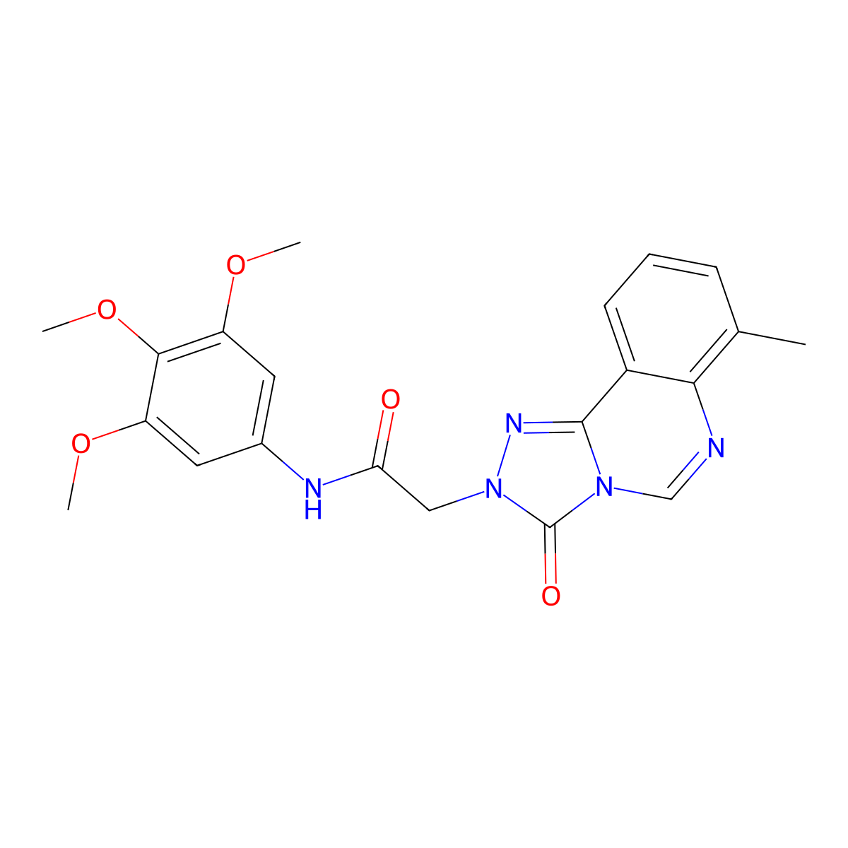 2-(7-methyl-3-oxo-[1,2,4]triazolo[4,3-c]quinazolin-2(3H)-yl)-N-(3,4,5-trimethoxyphenyl)acetamide molecular structure, CAS 1207056-77-6