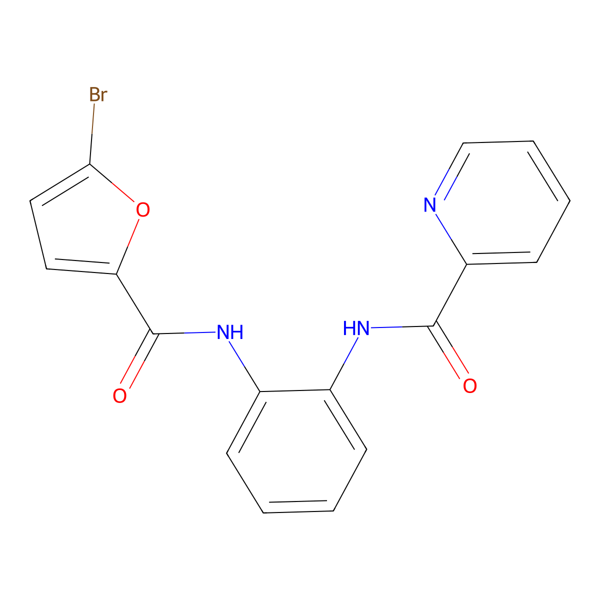 N-[2-(5-bromofuran-2-amido)phenyl]pyridine-2-carboxamide molecular structure, CAS 1207057-55-3