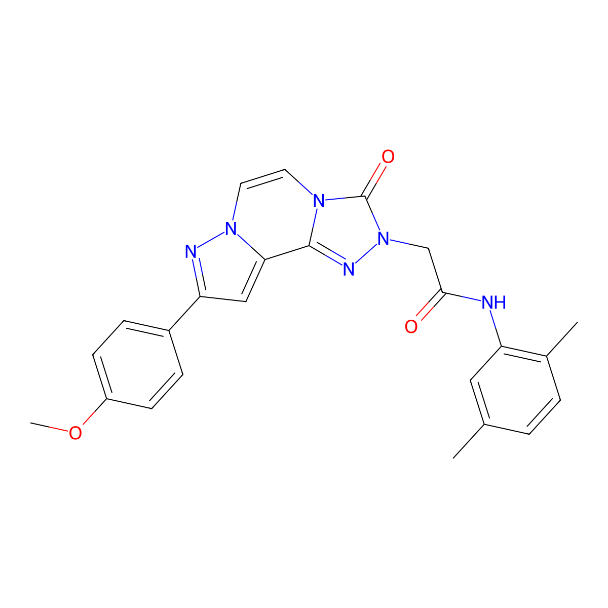 N-(2,5-dimethylphenyl)-2-[11-(4-methoxyphenyl)-5-oxo-3,4,6,9,10-pentaazatricyclo[7.3.0.0^{2,6}]dodeca-1(12),2,7,10-tetraen-4-yl]acetamide molecular structure, CAS 1207058-16-9