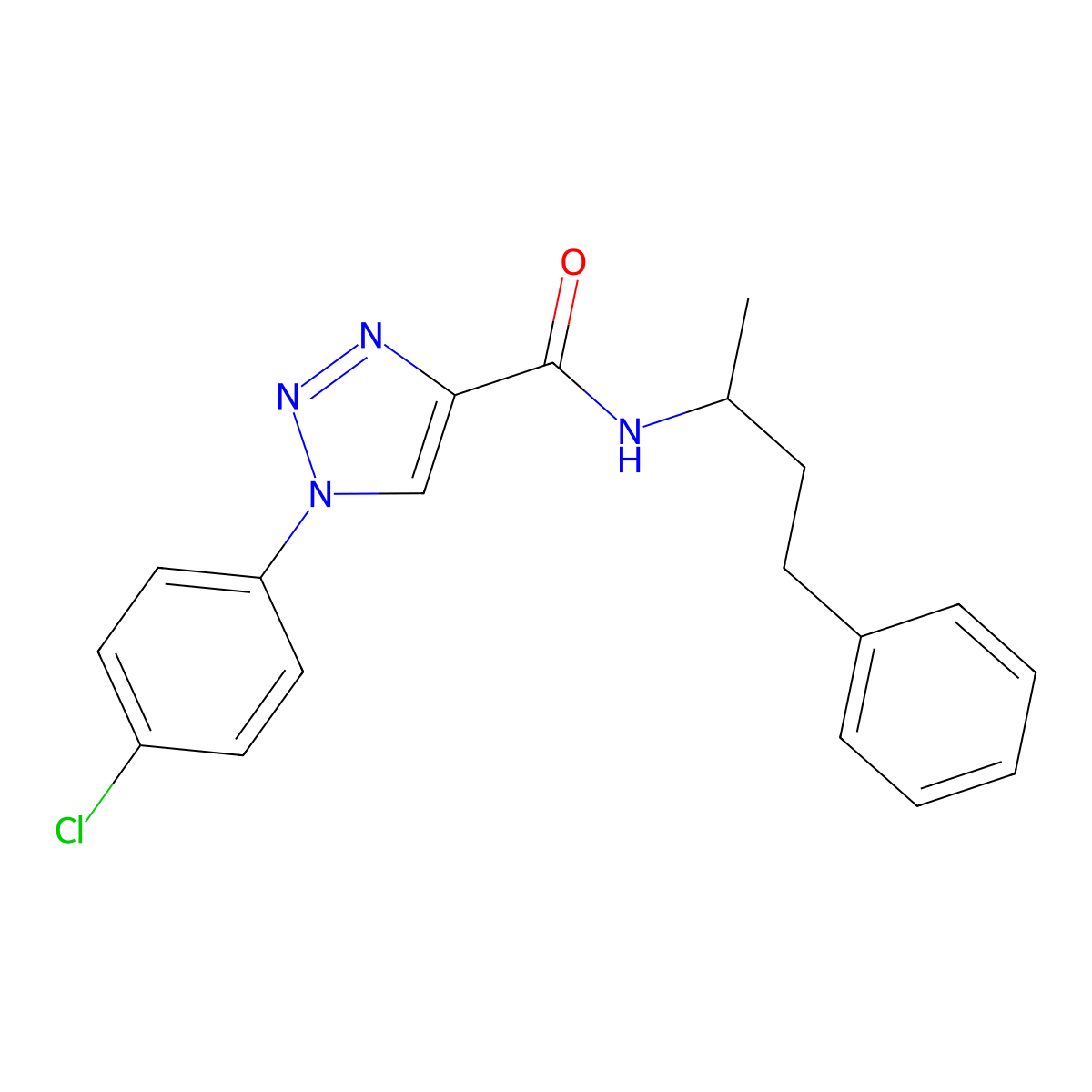 1-(4-chlorophenyl)-N-(4-phenylbutan-2-yl)-1H-1,2,3-triazole-4-carboxamide molecular structure, CAS 1207058-26-1