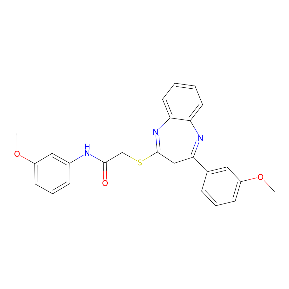 N-(3-methoxyphenyl)-2-{[4-(3-methoxyphenyl)-3H-1,5-benzodiazepin-2-yl]sulfanyl}acetamide molecular structure, CAS 1207058-28-3