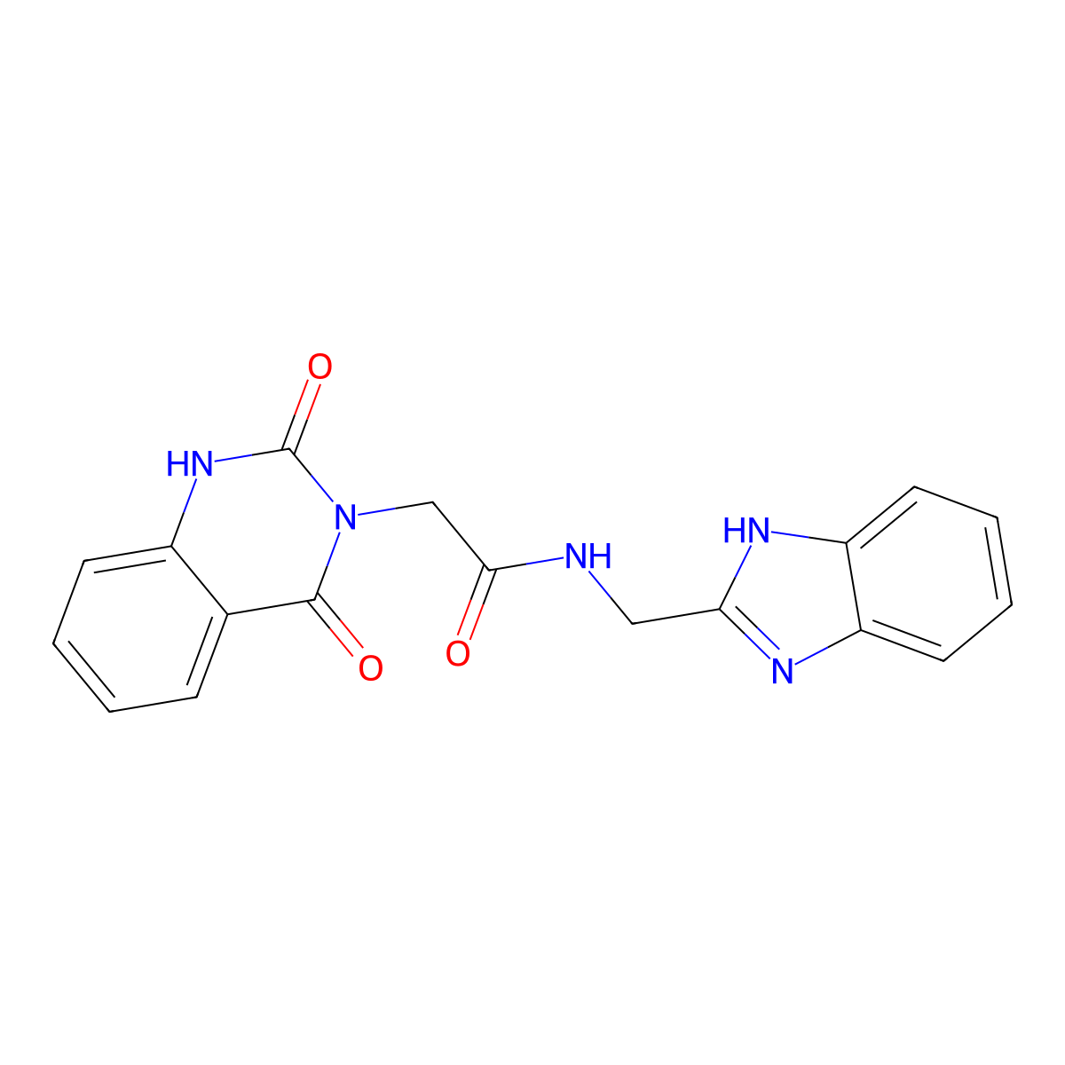 N-((1H-benzo[d]imidazol-2-yl)methyl)-2-(2,4-dioxo-1,2-dihydroquinazolin-3(4H)-yl)acetamide molecular structure, CAS 1207059-21-9
