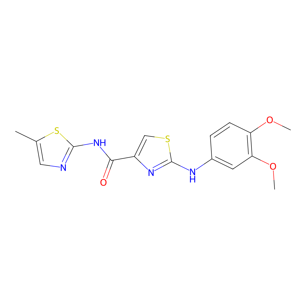 2-((3,4-dimethoxyphenyl)amino)-N-(5-methylthiazol-2-yl)thiazole-4-carboxamide molecular structure, CAS 1207059-24-2
