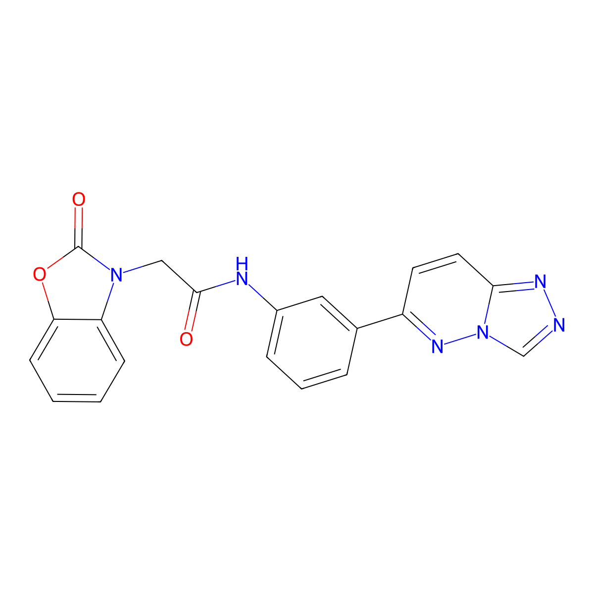 N-(3-([1,2,4]triazolo[4,3-b]pyridazin-6-yl)phenyl)-2-(2-oxobenzo[d]oxazol-3(2H)-yl)acetamide molecular structure, CAS 1207059-45-7