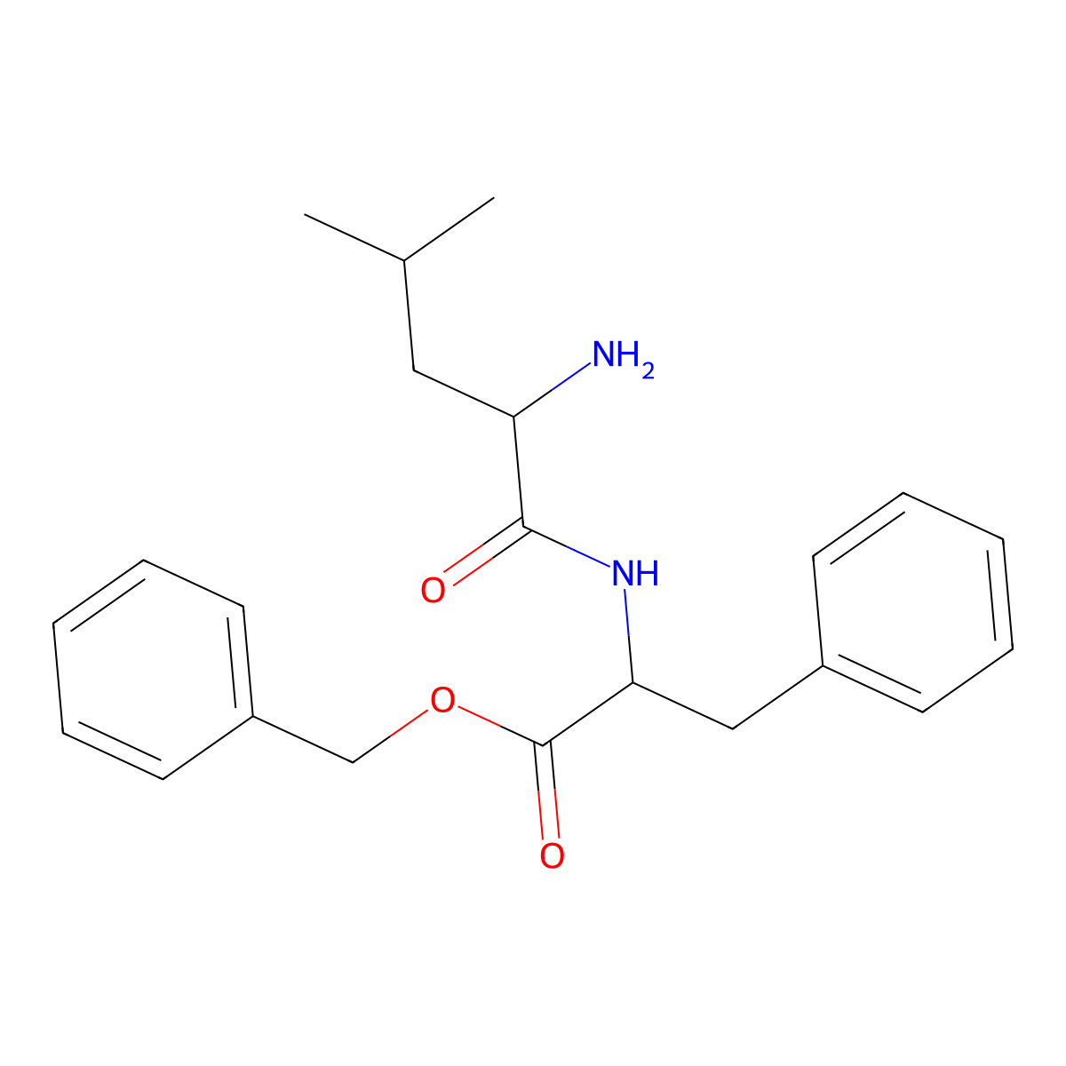 D-Phenylalanine, N-D-leucyl-, phenylmethyl ester molecular structure, CAS 120706-67-4