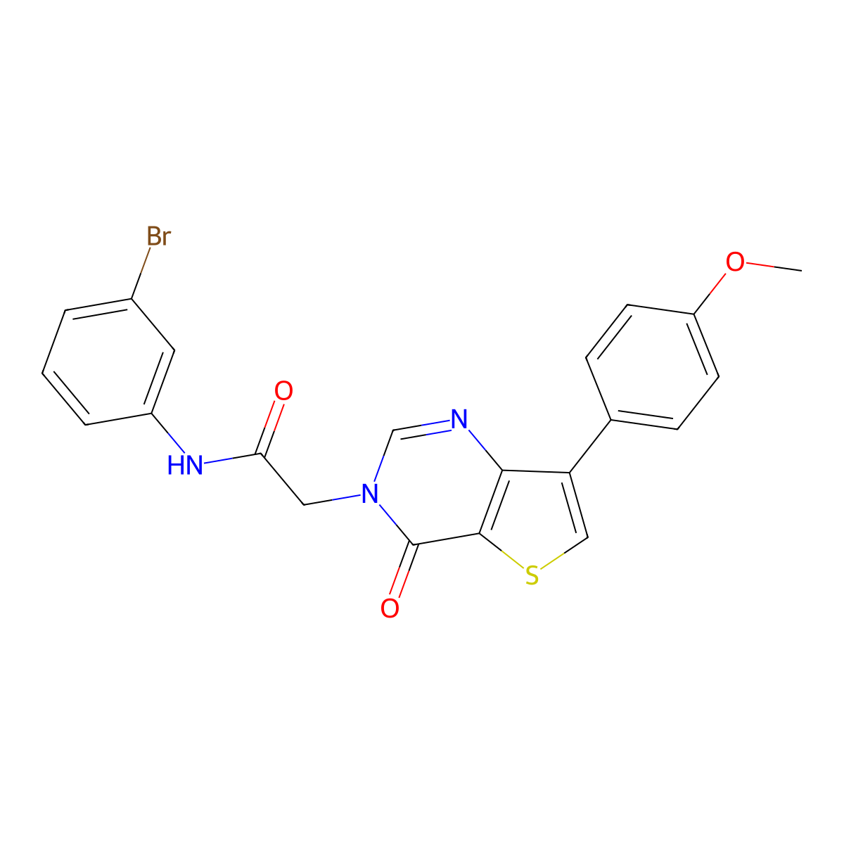 N-(3-bromophenyl)-2-[7-(4-methoxyphenyl)-4-oxothieno[3,2-d]pyrimidin-3(4H)-yl]acetamide molecular structure, CAS 1207060-06-7