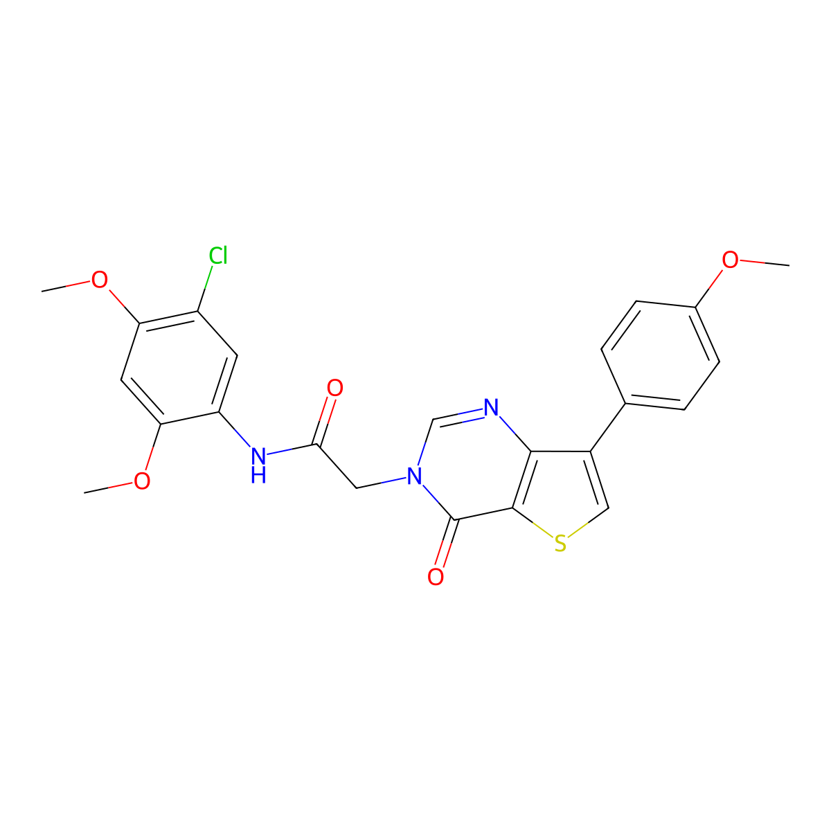 N-(5-chloro-2,4-dimethoxyphenyl)-2-[7-(4-methoxyphenyl)-4-oxothieno[3,2-d]pyrimidin-3(4H)-yl]acetamide molecular structure, CAS 1207060-15-8