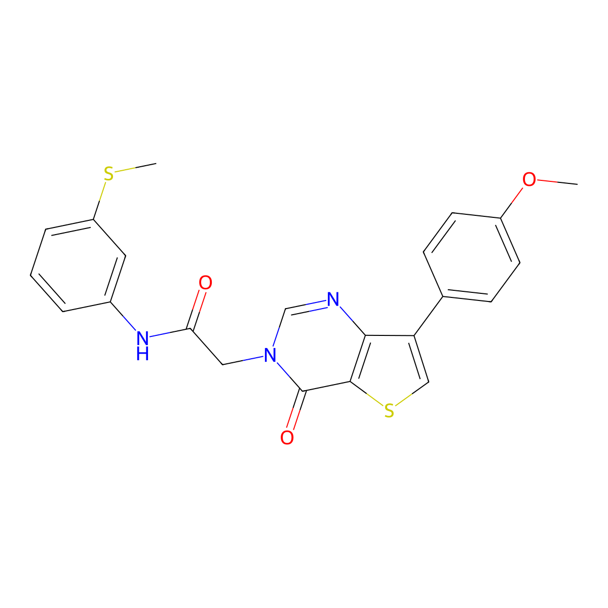 2-[7-(4-methoxyphenyl)-4-oxothieno[3,2-d]pyrimidin-3(4H)-yl]-N-[3-(methylsulfanyl)phenyl]acetamide molecular structure, CAS 1207060-21-6