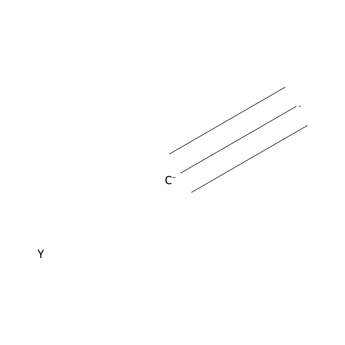 Yttrium carbide (YC2) molecular structure, CAS 12071-35-1