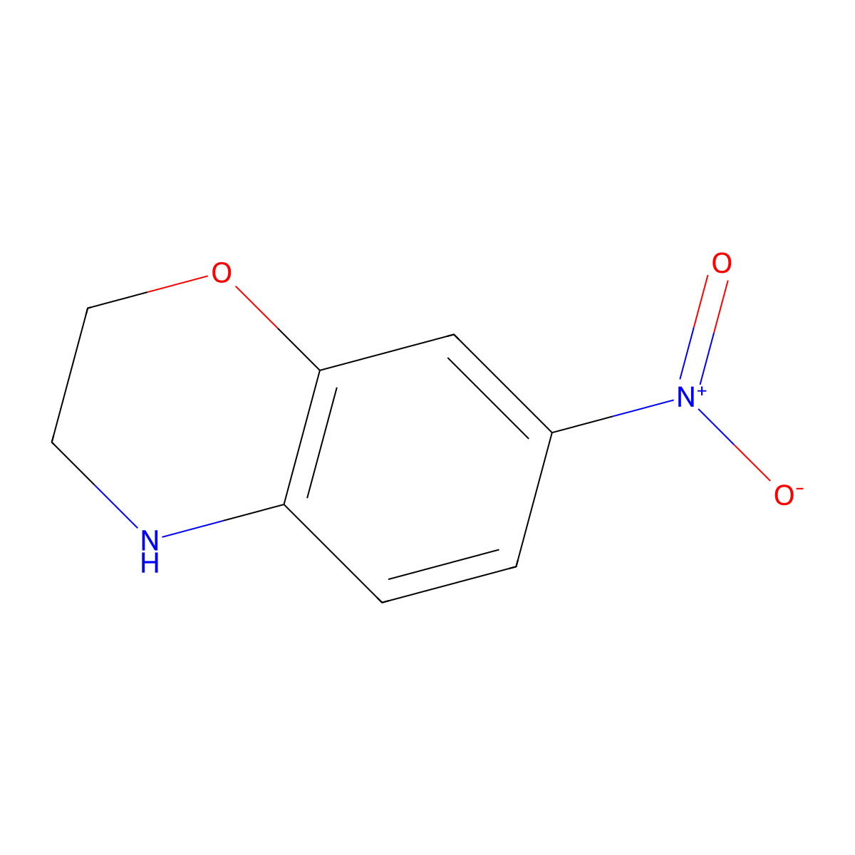 7-Nitro-3,4-dihydro-2H-1,4-benzoxazine molecular structure, CAS 120711-81-1