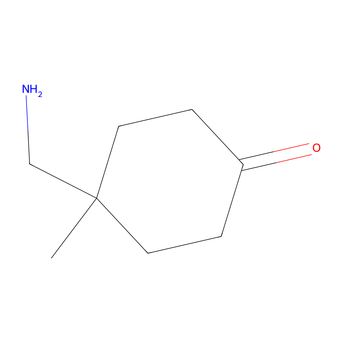 4-(Aminomethyl)-4-methylcyclohexan-1-one molecular structure, CAS 1207111-44-1