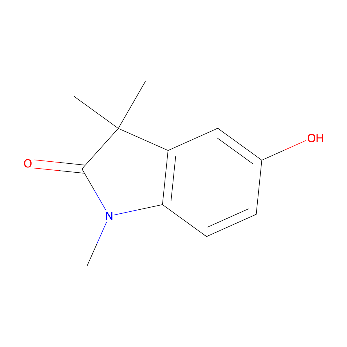 5-Hydroxy-1,3,3-trimethylindolin-2-one molecular structure, CAS 120713-58-8